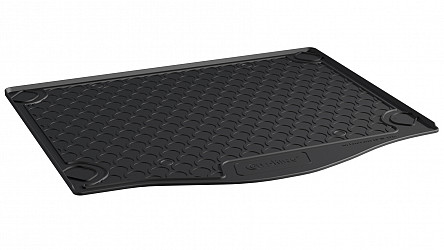 Design Kofferraumwanne kompatibel mit Ford Focus (Schrägheck) BJ. 03.2011-08.2018 mit schmalem Notrad Kofferraummatte passgenau mit erhöhtem Rand