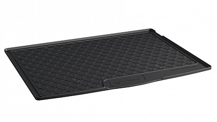 Design Kofferraumwanne kompatibel mit Ford Focus und Focus Active (Schrägheck) ab BJ. 09.2018-> für hohen (oberen) Ladeboden mit vollwertigem Ersatzrad Kofferraummatte passgenau mit erhöhtem Rand