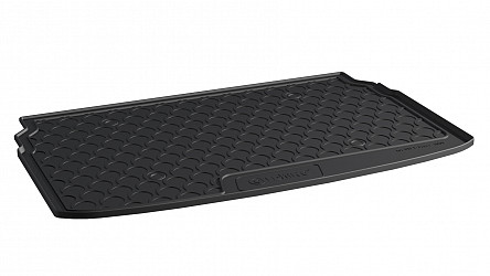 Design Kofferraumwanne kompatibel mit Volkswagen T-Cross ab BJ. 04.2019-> für variablen Ladeboden in unterer Position Kofferraummatte passgenau mit erhöhtem Rand