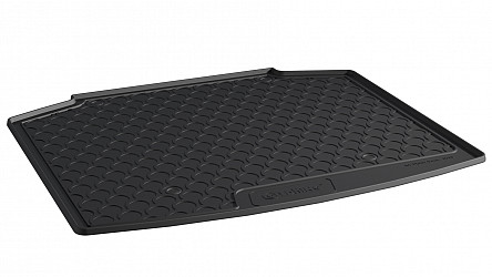 Design Kofferraumwanne kompatibel mit Skoda Scala ab BJ. 05.2019-> für tiefen Ladeboden (nicht für Variablen Ladeboden) Kofferraummatte passgenau mit erhöhtem Rand