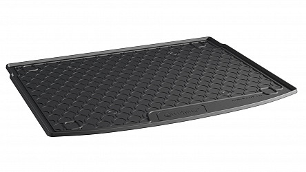 Design Kofferraumwanne kompatibel mit Kia Xceed ab BJ. 09.2019-> für variablen Ladeboden in oberer Position Kofferraummatte passgenau mit erhöhtem Rand