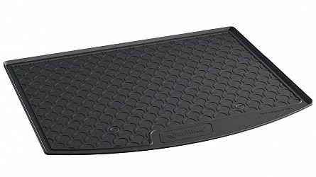 Design Kofferraumwanne kompatibel mit Ford KUGA ab BJ. 02.2017-04.2020 für variablen Ladeboden in oberer Position Kofferraummatte passgenau mit erhöhtem Rand