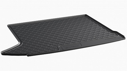 Design Kofferraumwanne kompatibel mit Audi Q3 und RSQ3 8U BJ. 10.2011-06.2018 für hohen Ladeboden (Wendeladeboden) ohne Netztasche links (nicht für vertieften Ladeboden) Kofferraummatte passgenau mit erhöhtem Rand