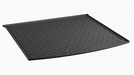 Design Kofferraumwanne kompatibel mit Skoda Kodiaq 5 Sitzer ab BJ. 03.2017-04.2023 für variablen Ladeboden in oberer Position, mit Reserverad Kofferraummatte passgenau mit erhöhtem Rand