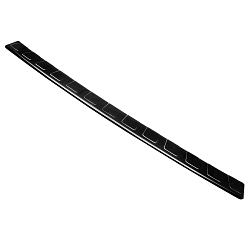 Stainless Steel Rear Bumper Protector Compatible With Volkswagen Caddy 11.2020-> Rearguard, Tailored Fit Bumper Guard,  Loading Edge Protector- Colour Black Mirror Stainless Steel (Black Chrome)
