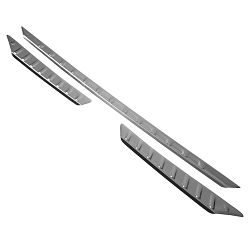 Stainless Steel Rear Bumper Protector Compatible With Volkswagen Tiguan (outside protection 3 pcs) 10.2007-03.2016 Rearguard, Tailored Fit Bumper Guard,  Loading Edge Protector- Colour Brushed Stainless Steel