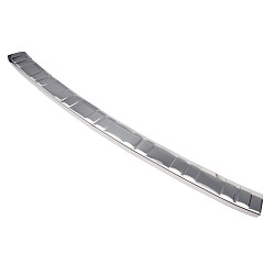 Stainless Steel Rear Bumper Protector Compatible With Skoda Octavia IV Combi Estate 04.2020-> (not for RS)  Rearguard, Tailored Fit Bumper Guard,  Loading Edge Protector- Colour Polished Stainless Steel (Chrome)