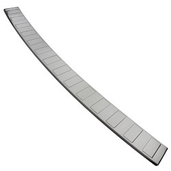 Stainless Steel Rear Bumper Protector Compatible With Opel Zafira Life 10.2019-> Rearguard, Tailored Fit Bumper Guard,  Loading Edge Protector- Colour Brushed Stainless Steel