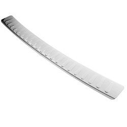 Stainless Steel Rear Bumper Protector Compatible With Mercedes Benz C Class T Modell (Estate) S205 09.2014-02.2021 Rearguard, Tailored Fit Bumper Guard,  Loading Edge Protector- Colour Polished Stainless Steel (Chrome)