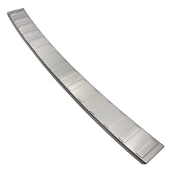 Stainless Steel Rear Bumper Protector Compatible With Citroen Dispatch, Jumpy, Spacetourer 09.2016-> Rearguard, Tailored Fit Bumper Guard,  Loading Edge Protector- Colour Polished Stainless Steel (Chrome)