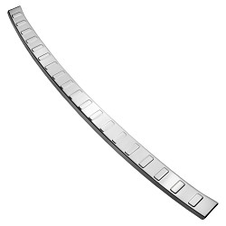Stainless Steel Rear Bumper Protector Compatible With Jaguar F-Pace 01.2016-> Rearguard, Tailored Fit Bumper Guard,  Loading Edge Protector- Colour Polished Stainless Steel (Chrome)