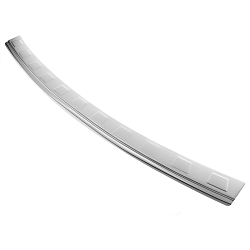 Stainless Steel Rear Bumper Protector Compatible With Porsche Macan 04.2014-03.2024 Rearguard, Tailored Fit Bumper Guard,  Loading Edge Protector- Colour Polished Stainless Steel (Chrome)
