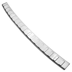 Stainless Steel Rear Bumper Protector Compatible With Audi A4 Avant (Estate) B9 10.2015-> Rearguard, Tailored Fit Bumper Guard,  Loading Edge Protector- Colour Polished Stainless Steel (Chrome)