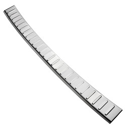 Stainless Steel Rear Bumper Protector Compatible With Peugeot 308 SW (Estate) 03.2014-06.2021 Rearguard, Tailored Fit Bumper Guard,  Loading Edge Protector- Colour Polished Stainless Steel (Chrome)