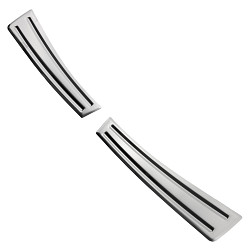 Stainless Steel Rear Bumper Protector Compatible With Volvo XC40 02.2018-> Rearguard, Tailored Fit Bumper Guard,  Loading Edge Protector- Colour Polished Stainless Steel (Chrome)