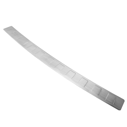 Stainless Steel Rear Bumper Protector Compatible With Mercedes Benz GLC (also for AMG) 09.2015-04.2019 Rearguard, Tailored Fit Bumper Guard,  Loading Edge Protector- Colour Brushed Stainless Steel