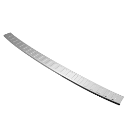 Stainless Steel Rear Bumper Protector Compatible With Hyundai Tucson (Facelift) 08.2018-11.2020 Rearguard, Tailored Fit Bumper Guard,  Loading Edge Protector- Colour Brushed Stainless Steel