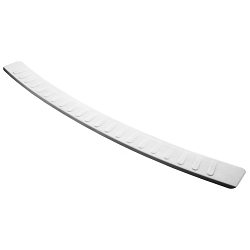 Stainless Steel Rear Bumper Protector Compatible With Volkswagen Touran (2. Generation Typ 5T) 09.2015-> Rearguard, Tailored Fit Bumper Guard,  Loading Edge Protector- Colour Brushed Stainless Steel