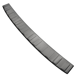 Stainless Steel Rear Bumper Protector Compatible With Volkswagen Passat Variant (Estate) B9 02.2024-> Rearguard, Tailored Fit Bumper Guard,  Loading Edge Protector- Colour Brushed Stainless Steel