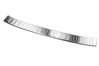 Stainless Steel Rear Bumper Protector Compatible With Volkswagen Tayron 03.2025-> Rearguard, Tailored Fit Bumper Guard,  Loading Edge Protector- Colour Brushed Stainless Steel