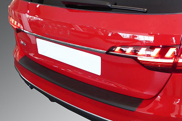 Ladekantenschutz passend für Audi A4 Avant Kombi B9 ab BJ. 10.2019> (nicht für Allroad) passgenau mit Abkantung ABS- Farbe schwarz