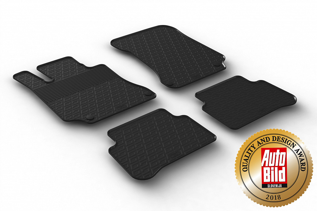 thumbnail image 2 of Recambo Rubber Floor Mats For Mercedes E-Class W212 / S212 (2009-2016) - Beige - Set Of 4 2 of 6