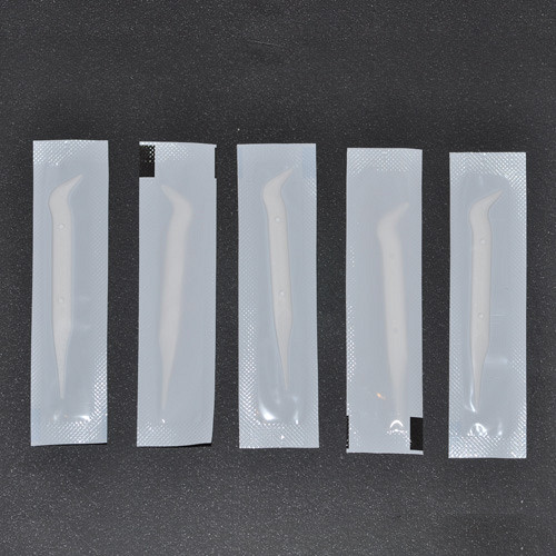 100 dentamin zobotrebcev v vrečki – posamezno higiensko oviti – 100 zobotrebcev s kavljem – bela – original dentamin