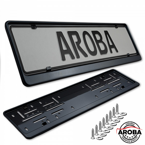 2x Premium Black Chrome 100% Stainless Steel License Plate Frame High Shine Polished for German and EU (LICENSE PLATE SIZE 520MM X 110MM)
