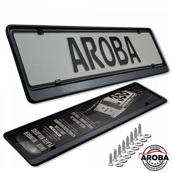 2x Premium Black Chrome 100% Stainless Steel License Plate Frame High Shine Polished for German and EU (LICENSE PLATE SIZE 520MM X 110MM)