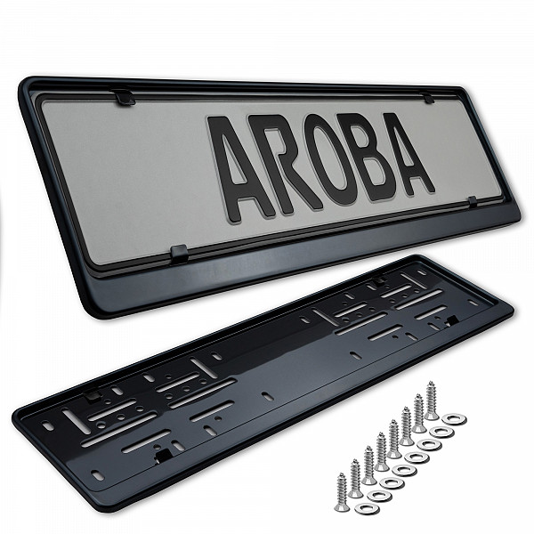 2x Premium Black Chrome 100% Stainless Steel License Plate Frame High Shine Polished for German and EU (LICENSE PLATE SIZE 520MM X 110MM)