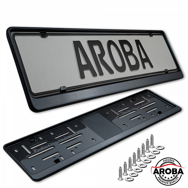 2x Premium Black Chrome 100% Stainless Steel License Plate Frame High Shine Polished for German and EU (LICENSE PLATE SIZE 520MM X 110MM)