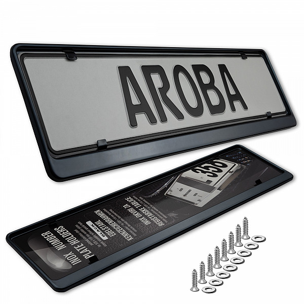 2x Premium Black Chrome 100% Stainless Steel License Plate Frame High Shine Polished for German and EU (LICENSE PLATE SIZE 520MM X 110MM)