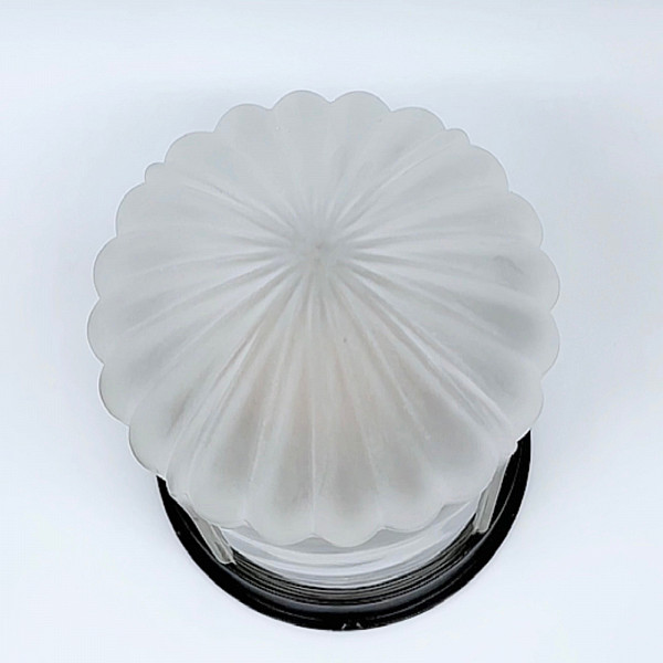 AROBA 2x Grab Laterne Wetterfest 20cm Glass Kappe mit ALU Untersatz in schwarz Grablicht 14cm Durchmesser Verschließbar inkl. Vorhängeschloss