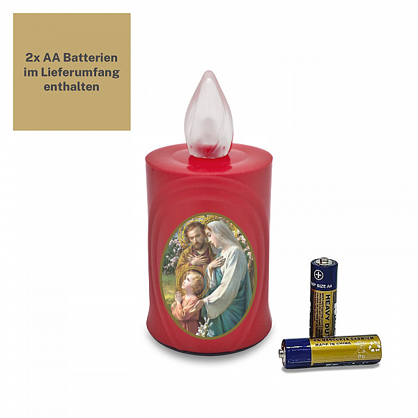 AROBA 4x LED Grabkerze Trauerlicht - Flackereffekt wie echte Kerze - lange Brenndauer bis 120 Tage - wiederverwendbar Friedhofskerze Gedenkkerze - rot inkl. Auswahl an Heiligen AROBA 4x LED Grabkerze Trauerlicht - Flackereffekt wie echte Kerze - lange Brenndauer bis 120 Tage - wiederverwendbar Friedhofskerze Gedenkkerze - rot inkl. Auswahl an Heiligen