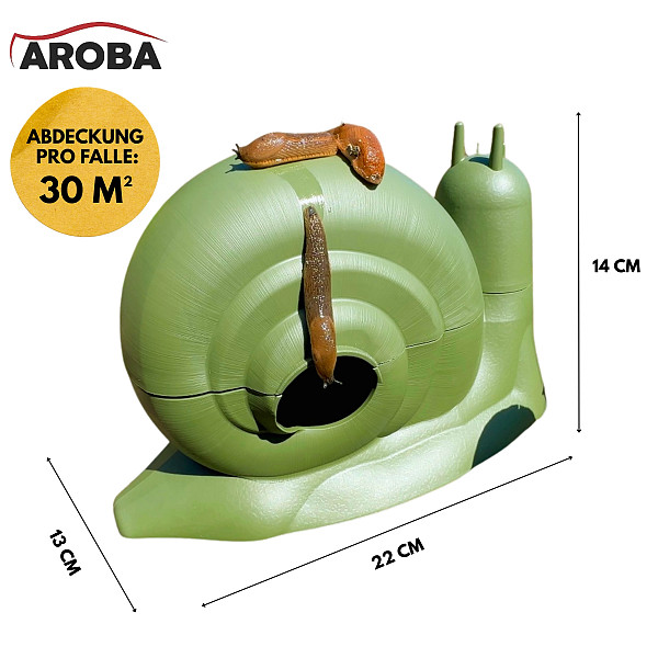 AROBA Dekorativer Schneckenfänger 24er Set – Effektive Bierfalle Schneckenfalle ohne Chemie oder Gift Wiederverwendbar & Dekorativ – Natürlicher Schneckenschutz für Garten, Gemüsebeet & Blumen – aus recyceltem Kunststoff - Umweltfreundlich 