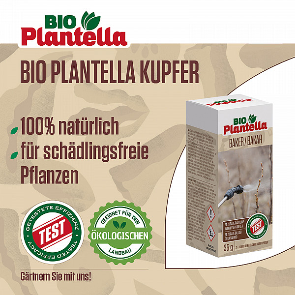 BIO PLANTELLA COPPER – Highly Concentrated Plant Spray for Natural Immunity & Healthy Harvest – For Fruit, Vegetables & Grapevines – Organically Approved & Ready to Use
