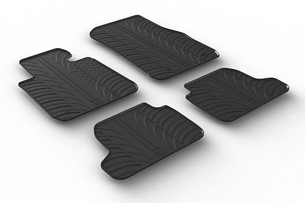 Custom Fit Rubber Floor Mats Compatible With BMW 2 Series Coupe F22, M235, M240, M2 03.2014-09.2020 4 Pcs Set, With Raised Edge, Award Winning Design, Black Colour, Precision-Fit Rubber Car Mats