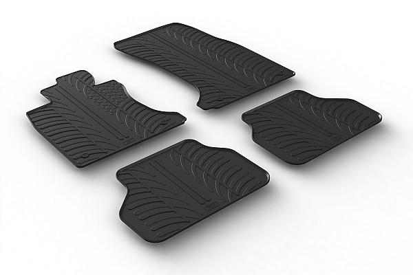 Custom Fit Rubber Floor Mats Compatible With BMW 5 Series Limousine & Touring (Estate) E60 & E61, M5 07.2003-01.2010 4 Pcs Set, With Raised Edge, Award Winning Design, Black Colour, Precision-Fit Rubber Car Mats