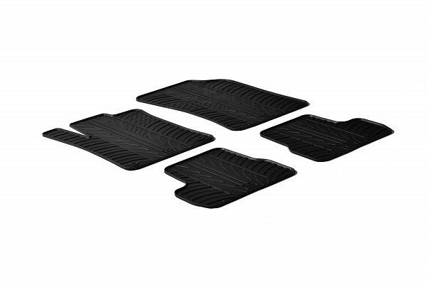 Custom Fit Rubber Floor Mats Compatible With Citroen C3 01.2010-01.2017 5 Pcs Set, With Raised Edge, Award Winning Design, Black Colour, Precision-Fit Rubber Car Mats