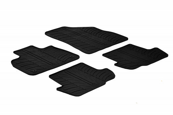 Custom Fit Rubber Floor Mats Compatible With Citroen DS5 03.2012-05.2015 4 Pcs Set, With Raised Edge, Award Winning Design, Black Colour, Precision-Fit Rubber Car Mats