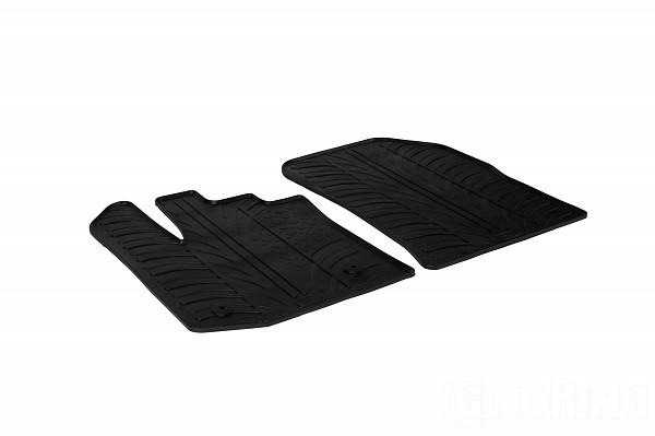 Custom Fit Rubber Floor Mats Compatible With Dacia Dokker Express 12.2012-11.2020 4 Pcs Set, With Raised Edge, Award Winning Design, Black Colour, Precision-Fit Rubber Car Mats