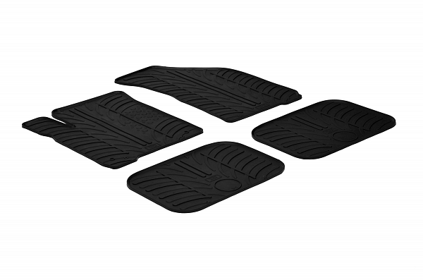 Custom Fit Rubber Floor Mats Compatible With Fiat Freemont 09.2011-07.2016 2 Pcs Set, With Raised Edge, Award Winning Design, Black Colour, Precision-Fit Rubber Car Mats