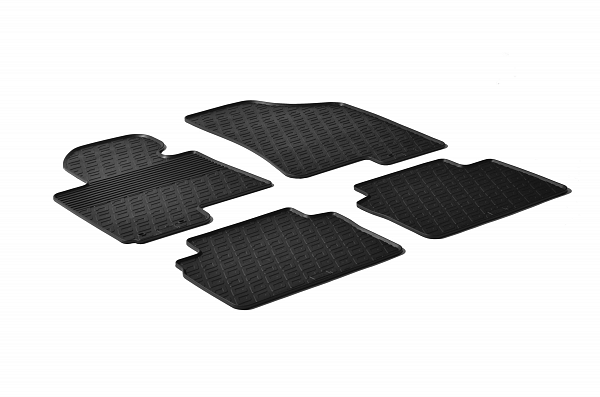 Custom Fit Rubber Floor Mats Compatible With Hyundai ix35 03.2010-04.2018 4 Pcs Set, With Raised Edge, Award Winning Design, Black Colour, Precision-Fit Rubber Car Mats