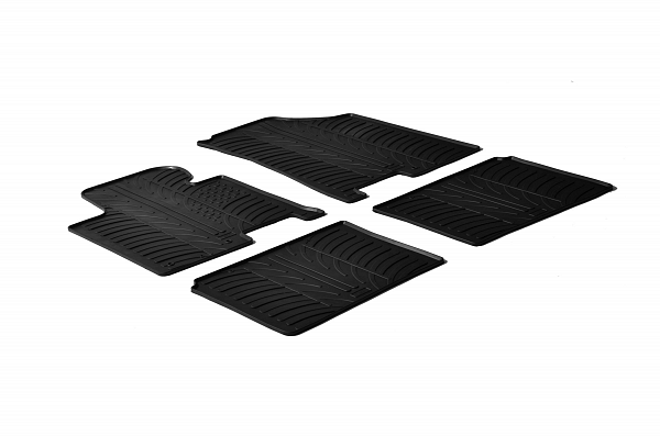 Custom Fit Rubber Floor Mats Compatible With Hyundai i40 09.2011-07.2019 4 Pcs Set, With Raised Edge, Award Winning Design, Black Colour, Precision-Fit Rubber Car Mats