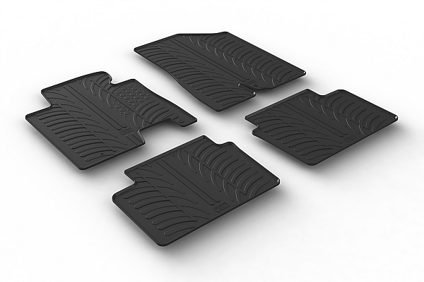 Custom Fit Rubber Floor Mats Compatible With Hyundai i30 & i30 Estate (Facelift) 06.2015-05.2017 4 Pcs Set, With Raised Edge, Award Winning Design, Black Colour, Precision-Fit Rubber Car Mats