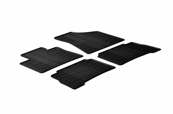 Custom Fit Rubber Floor Mats Compatible With Kia Sorento 10.2009-02.2015 4 Pcs Set, With Raised Edge, Award Winning Design, Black Colour, Precision-Fit Rubber Car Mats