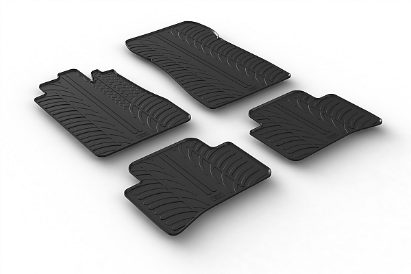 Custom Fit Rubber Floor Mats Compatible With Mercedes Benz C Class W202/S202 03.1993-05.2000 4 Pcs Set, With Raised Edge, Award Winning Design, Black Colour, Precision-Fit Rubber Car Mats
