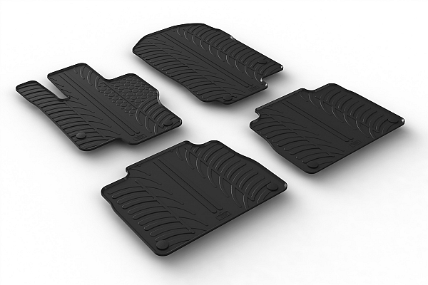 Custom Fit Rubber Floor Mats Compatible With Mercedes Benz GLE W167 02.2019-> 4 Pcs Set, With Raised Edge, Award Winning Design, Black Colour, Precision-Fit Rubber Car Mats