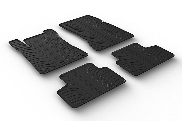 Custom Fit Rubber Floor Mats Compatible With Mercedes Benz GLB X247 12.2019-> 4 Pcs Set, With Raised Edge, Award Winning Design, Black Colour, Precision-Fit Rubber Car Mats