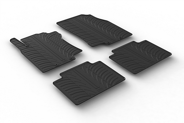 Custom Fit Rubber Floor Mats Compatible With Nissan X-Trail 07.2014-08.2022 4 Pcs Set, With Raised Edge, Award Winning Design, Black Colour, Precision-Fit Rubber Car Mats